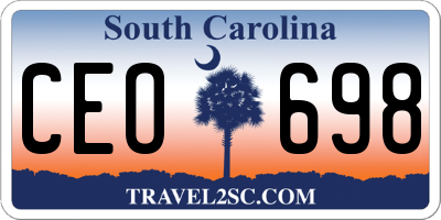 SC license plate CEO698