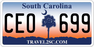 SC license plate CEO699