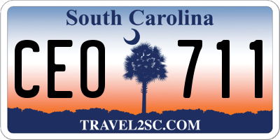 SC license plate CEO711