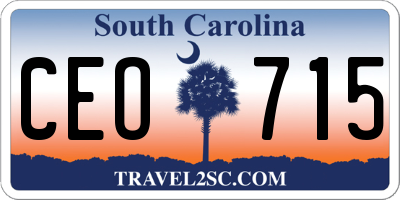 SC license plate CEO715