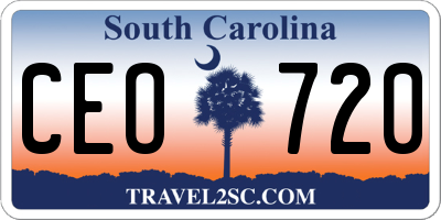 SC license plate CEO720