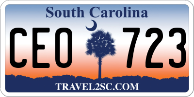 SC license plate CEO723