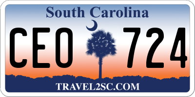 SC license plate CEO724