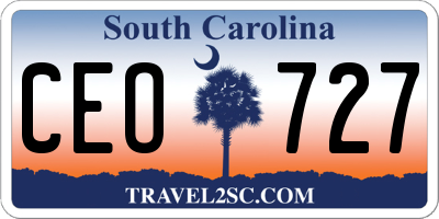 SC license plate CEO727