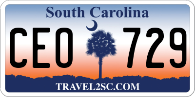SC license plate CEO729