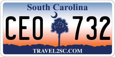 SC license plate CEO732