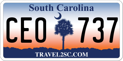 SC license plate CEO737