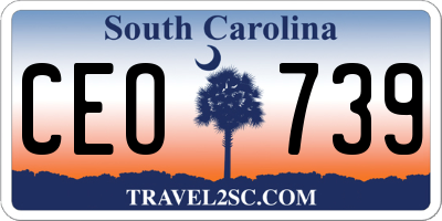 SC license plate CEO739