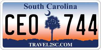 SC license plate CEO744