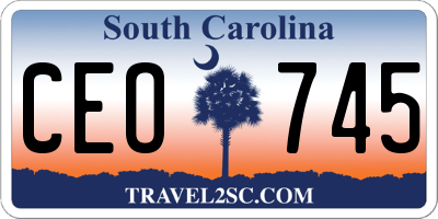 SC license plate CEO745