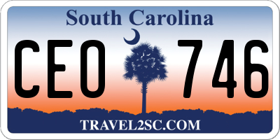 SC license plate CEO746