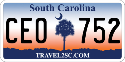 SC license plate CEO752