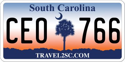 SC license plate CEO766