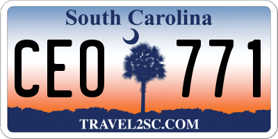 SC license plate CEO771