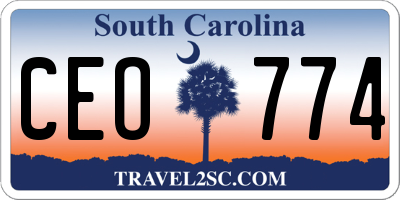 SC license plate CEO774