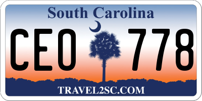 SC license plate CEO778