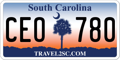 SC license plate CEO780