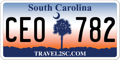 SC license plate CEO782