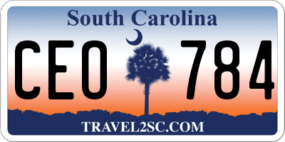 SC license plate CEO784