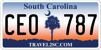 SC license plate CEO787