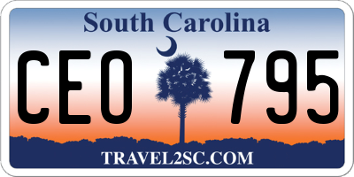 SC license plate CEO795