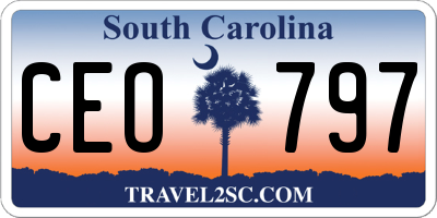 SC license plate CEO797