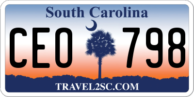 SC license plate CEO798