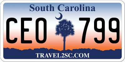 SC license plate CEO799