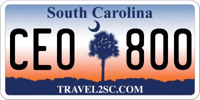 SC license plate CEO800