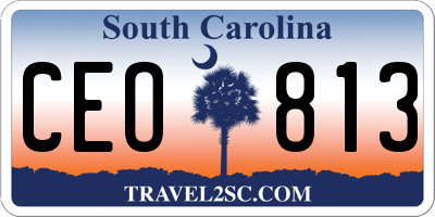 SC license plate CEO813