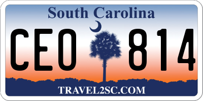 SC license plate CEO814