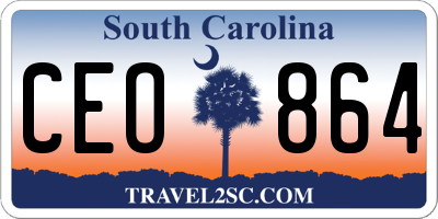 SC license plate CEO864