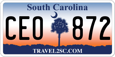 SC license plate CEO872