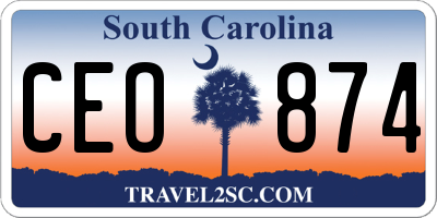 SC license plate CEO874