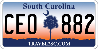 SC license plate CEO882