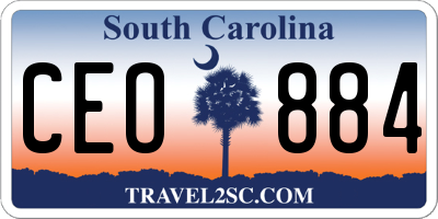 SC license plate CEO884