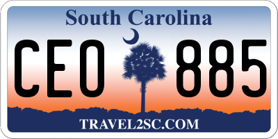 SC license plate CEO885