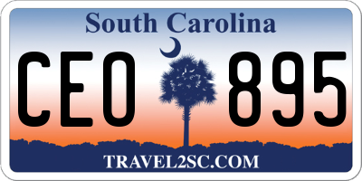 SC license plate CEO895