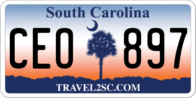 SC license plate CEO897