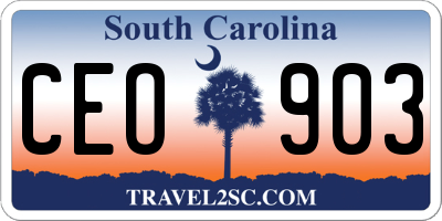 SC license plate CEO903
