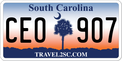 SC license plate CEO907