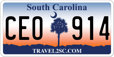 SC license plate CEO914