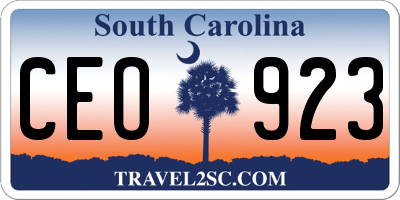 SC license plate CEO923