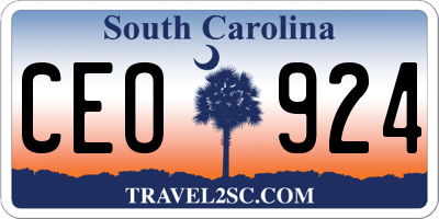 SC license plate CEO924