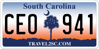 SC license plate CEO941