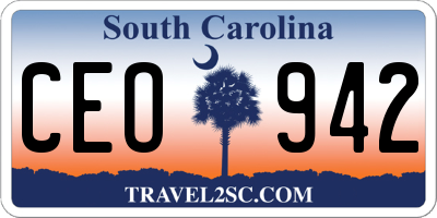 SC license plate CEO942