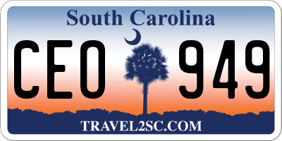 SC license plate CEO949