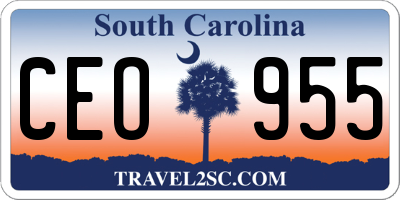 SC license plate CEO955