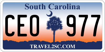 SC license plate CEO977