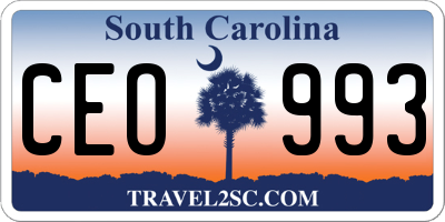 SC license plate CEO993